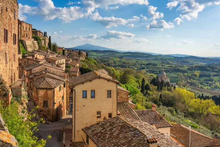 Link: Montepulciano village panoramic view. Siena, Tuscany Italy
