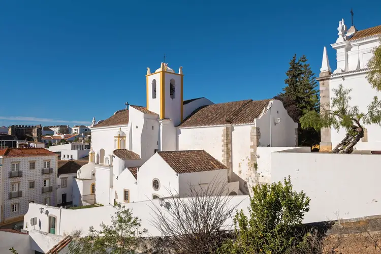 A view of Tavira, Portugal on a sunny day