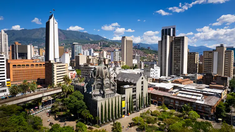 Aerial view of Medellin, Colombia