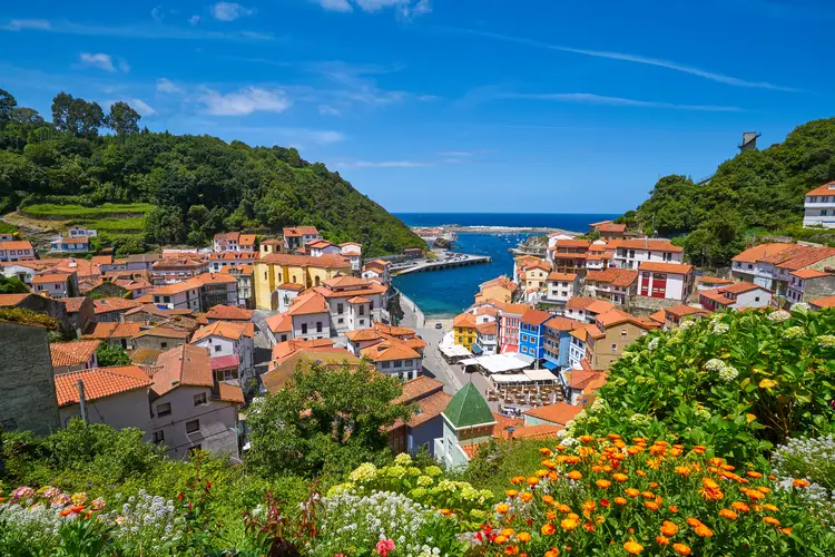 Cudillero village in Asturias Spain