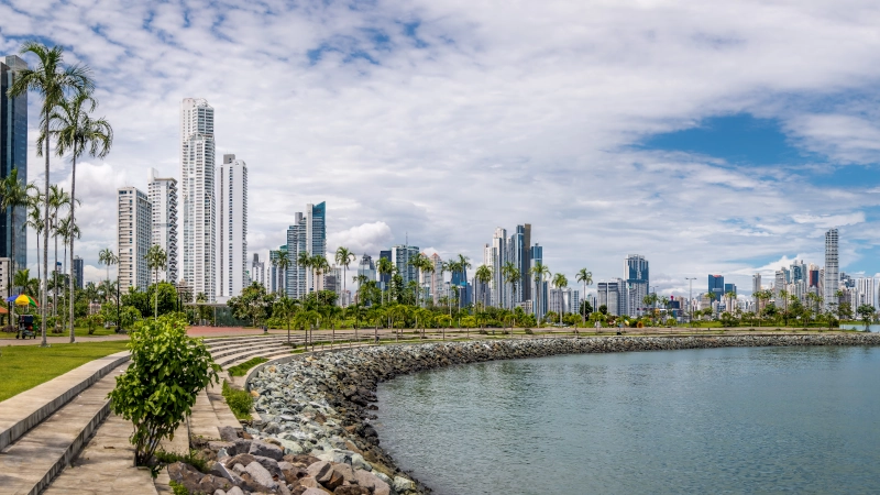 Panoramic view of Panama City Skyline - Panama City, Panama Stock Photo | Adobe Stock