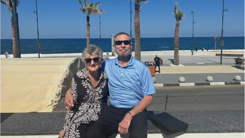 Dan and Kathleen in sunny Northern Cyprus